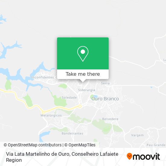 Mapa Via Lata Martelinho de Ouro