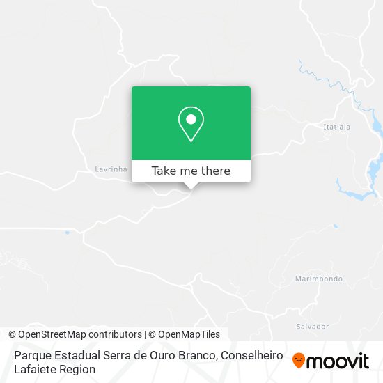 Parque Estadual Serra de Ouro Branco map