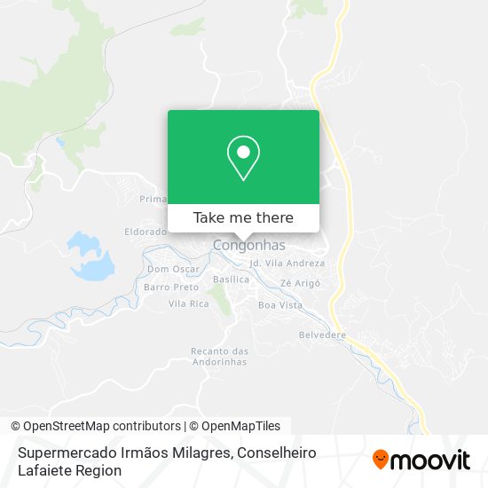 Supermercado Irmãos Milagres map