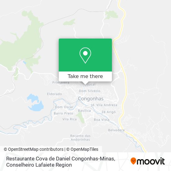 Restaurante Cova de Daniel Congonhas-Minas map