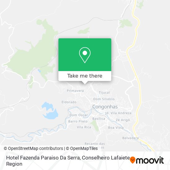 Hotel Fazenda Paraiso Da Serra map