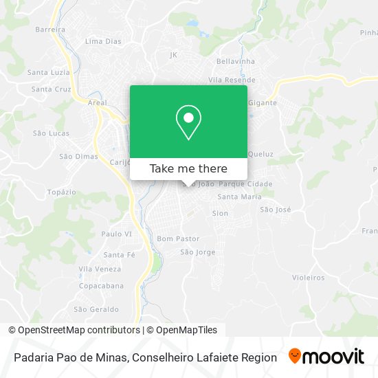 Padaria Pao de Minas map