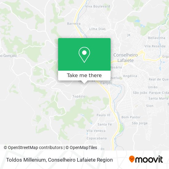 Toldos Millenium map