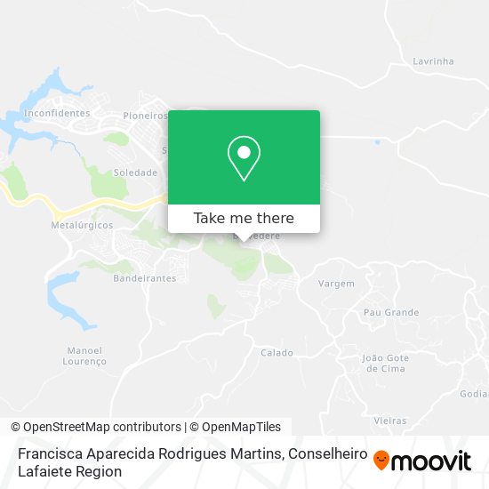 Francisca Aparecida Rodrigues Martins map