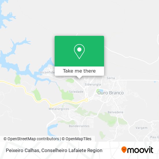 Peixeiro Calhas map