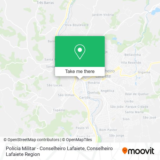Polícia Militar - Conselheiro Lafaiete map