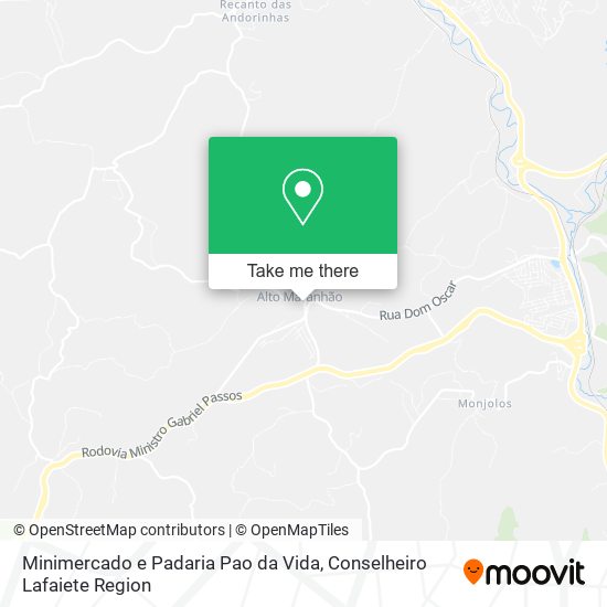 Minimercado e Padaria Pao da Vida map