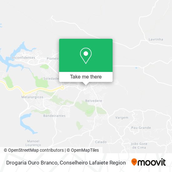 Mapa Drogaria Ouro Branco