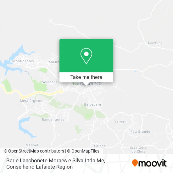 Mapa Bar e Lanchonete Moraes e Silva Ltda Me