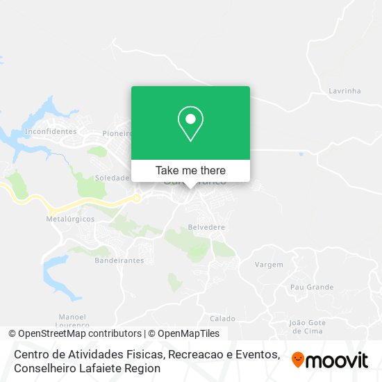 Centro de Atividades Fisicas, Recreacao e Eventos map