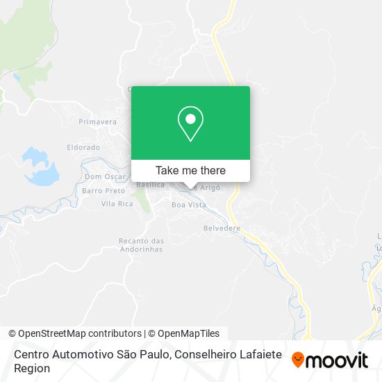 Mapa Centro Automotivo São Paulo