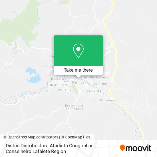 Distac Distribuidora Atadista Congonhas map