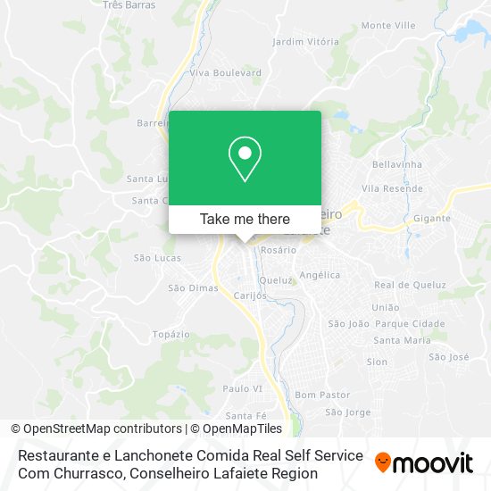Restaurante e Lanchonete Comida Real Self Service Com Churrasco map