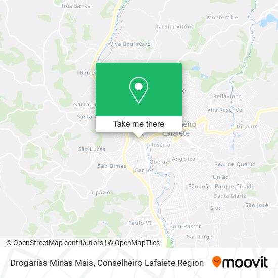 Drogarias Minas Mais map
