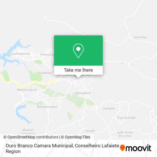 Ouro Branco Camara Municipal map