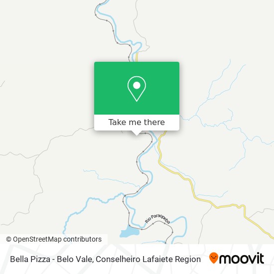 Mapa Bella Pizza - Belo Vale