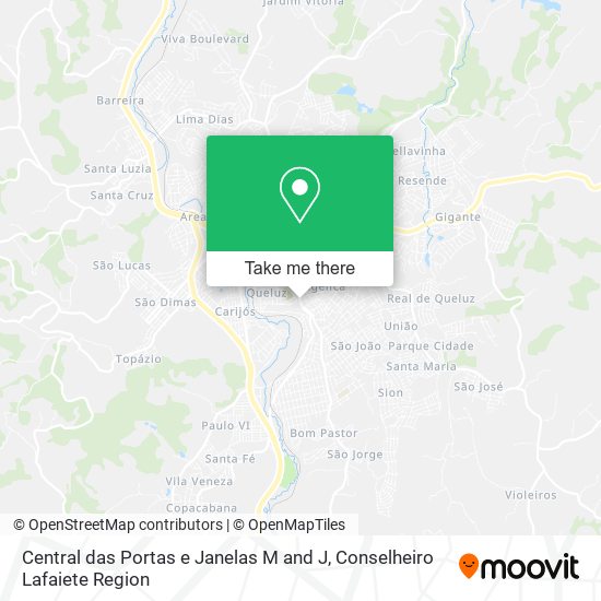 Central das Portas e Janelas M and J map