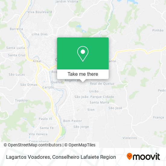 Lagartos Voadores map