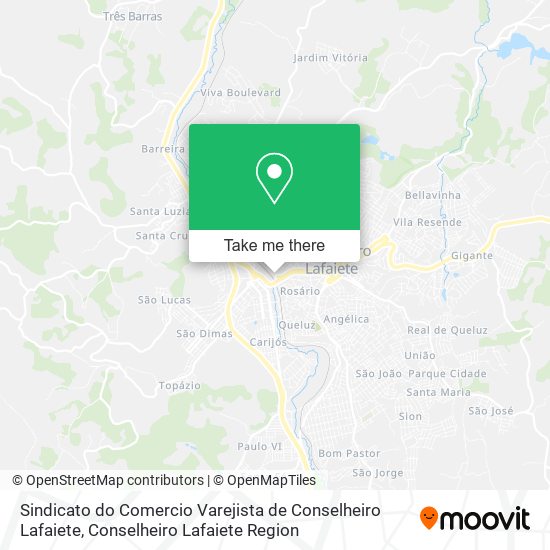 Sindicato do Comercio Varejista de Conselheiro Lafaiete map