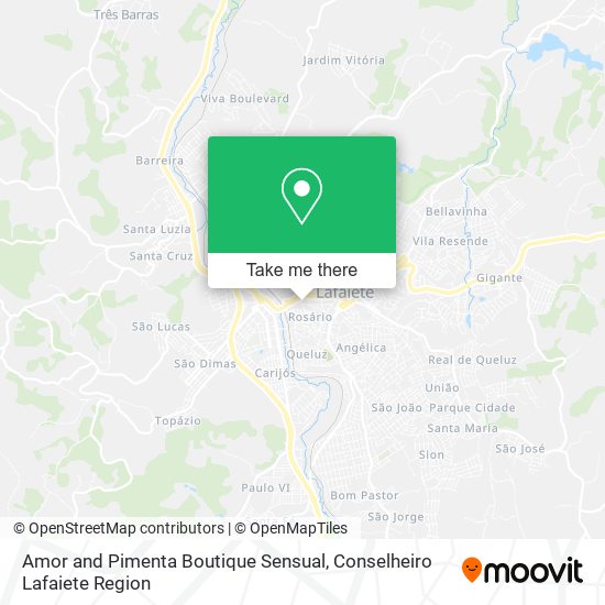 Amor and Pimenta Boutique Sensual map