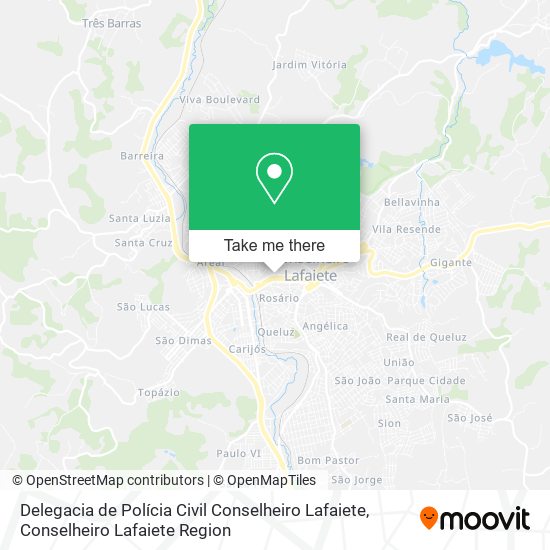 Delegacia de Polícia Civil Conselheiro Lafaiete map