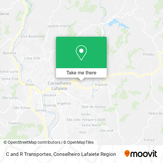 C and R Transportes map