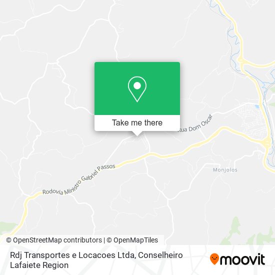 Rdj Transportes e Locacoes Ltda map
