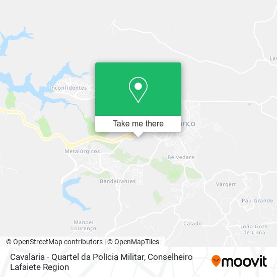 Mapa Cavalaria - Quartel da Polícia Militar