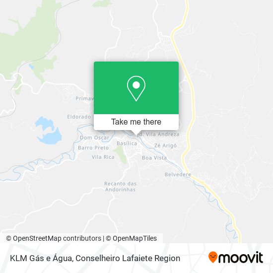 KLM Gás e Água map