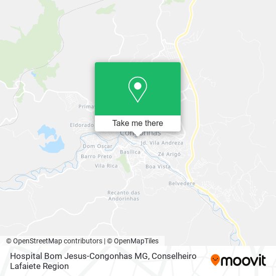 Hospital Bom Jesus-Congonhas MG map