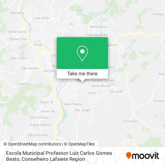 Mapa Escola Municipal Professor Luiz Carlos Gomes Beato