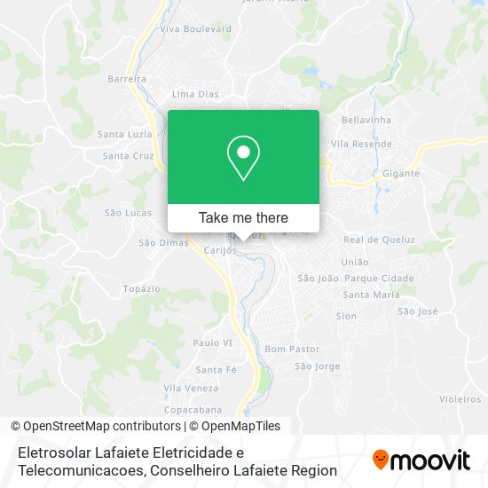 Eletrosolar Lafaiete Eletricidade e Telecomunicacoes map