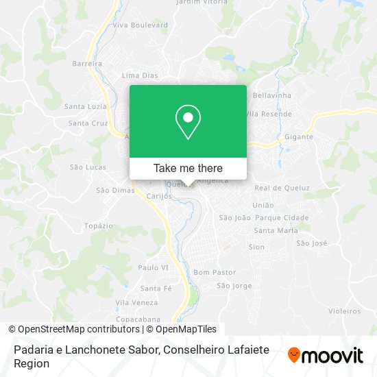 Padaria e Lanchonete Sabor map
