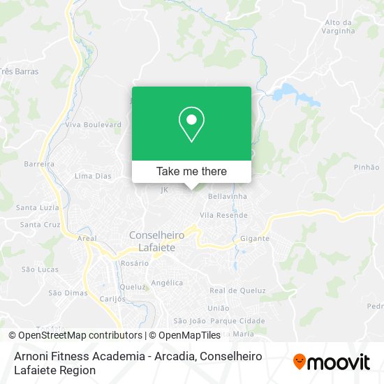 Mapa Arnoni Fitness Academia - Arcadia