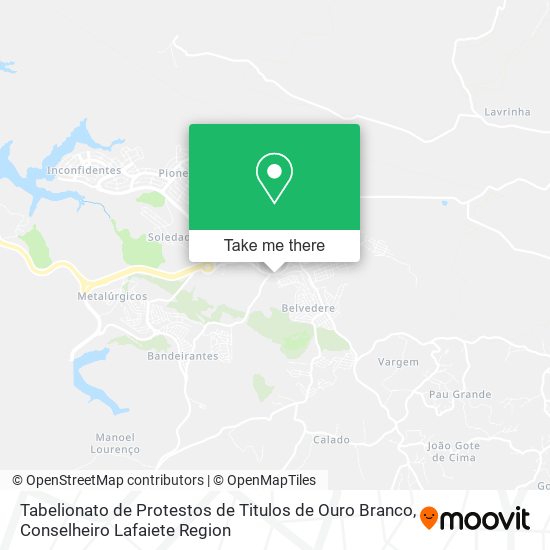 Mapa Tabelionato de Protestos de Titulos de Ouro Branco