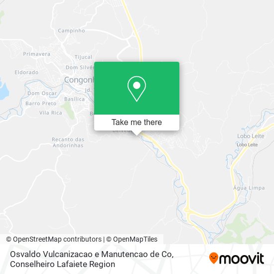 Mapa Osvaldo Vulcanizacao e Manutencao de Co