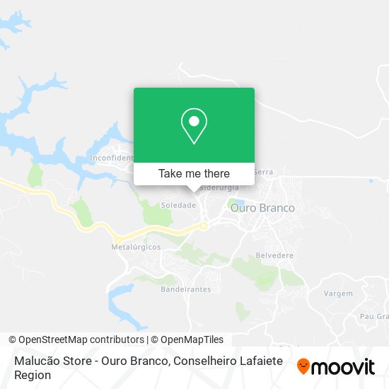 Mapa Malucão Store - Ouro Branco