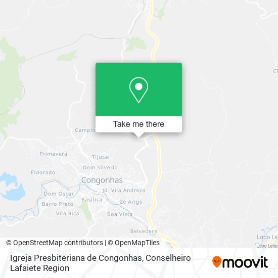 Igreja Presbiteriana de Congonhas map