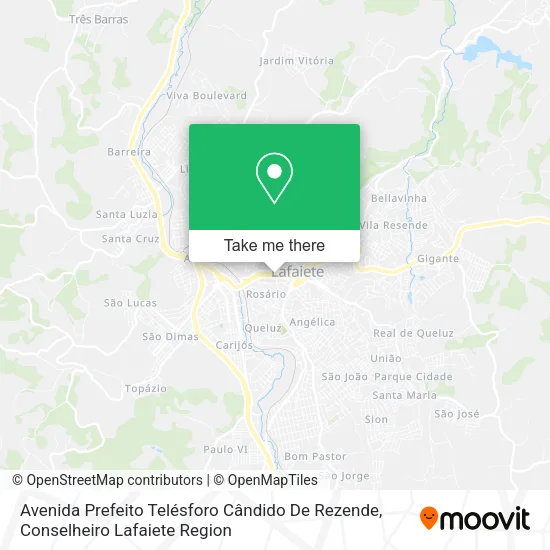 Avenida Prefeito Telésforo Cândido De Rezende map