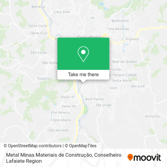 Metal Minas Materiais de Construção map