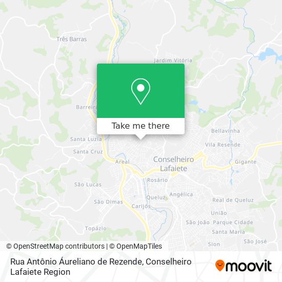 Mapa Rua Antônio Áureliano de Rezende