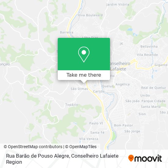 Rua Barão de Pouso Alegre map