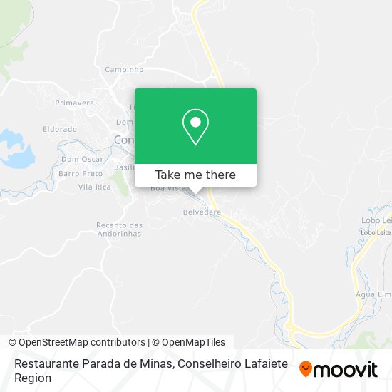 Mapa Restaurante Parada de Minas