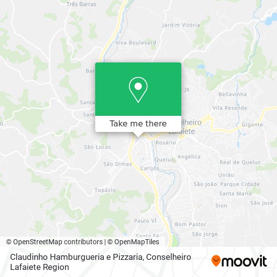 Claudinho Hamburgueria e Pizzaria map