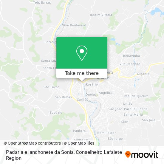Padaria e lanchonete da Sonia map