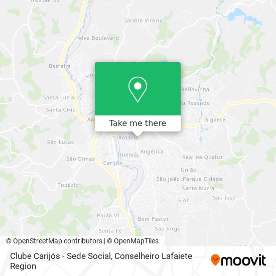 Mapa Clube Carijós - Sede Social