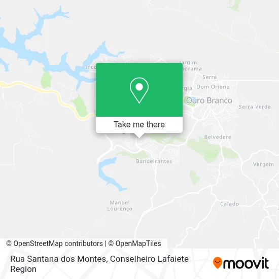 Rua Santana dos Montes map