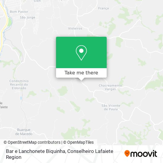 Bar e Lanchonete Biquinha map