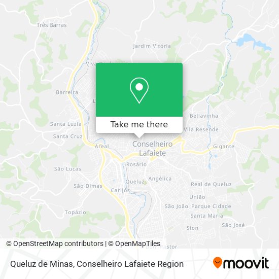 Queluz de Minas map