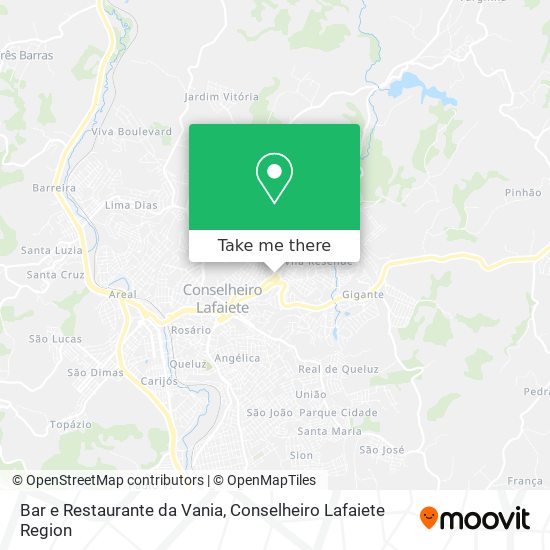 Mapa Bar e Restaurante da Vania